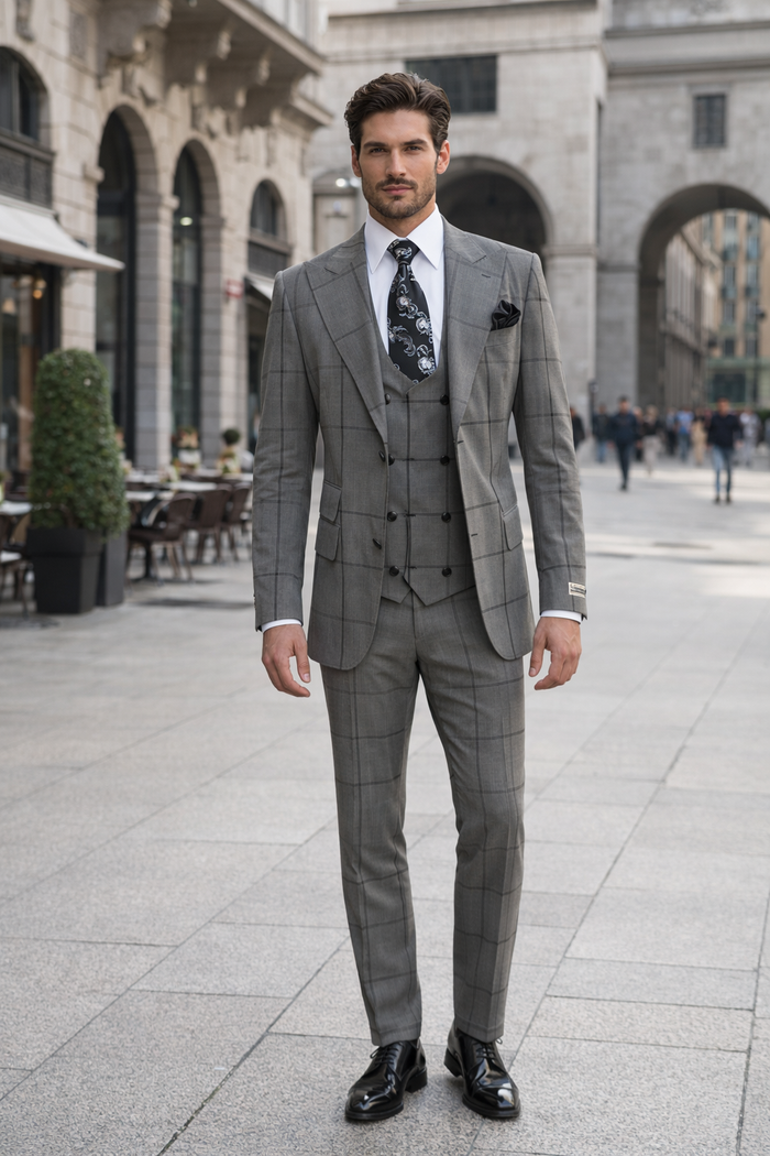 Rossi Man Men's Dress Suit Classic Rossiman Formalwear for Timeless Style