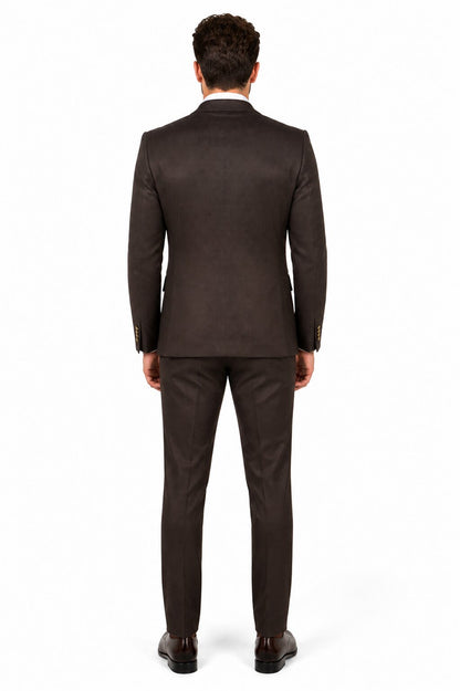 Rossi Man BOND RM1753 Slim Fit 3-Piece Suit - 1-Button Peak Lapel, Modern Formalwear for Men