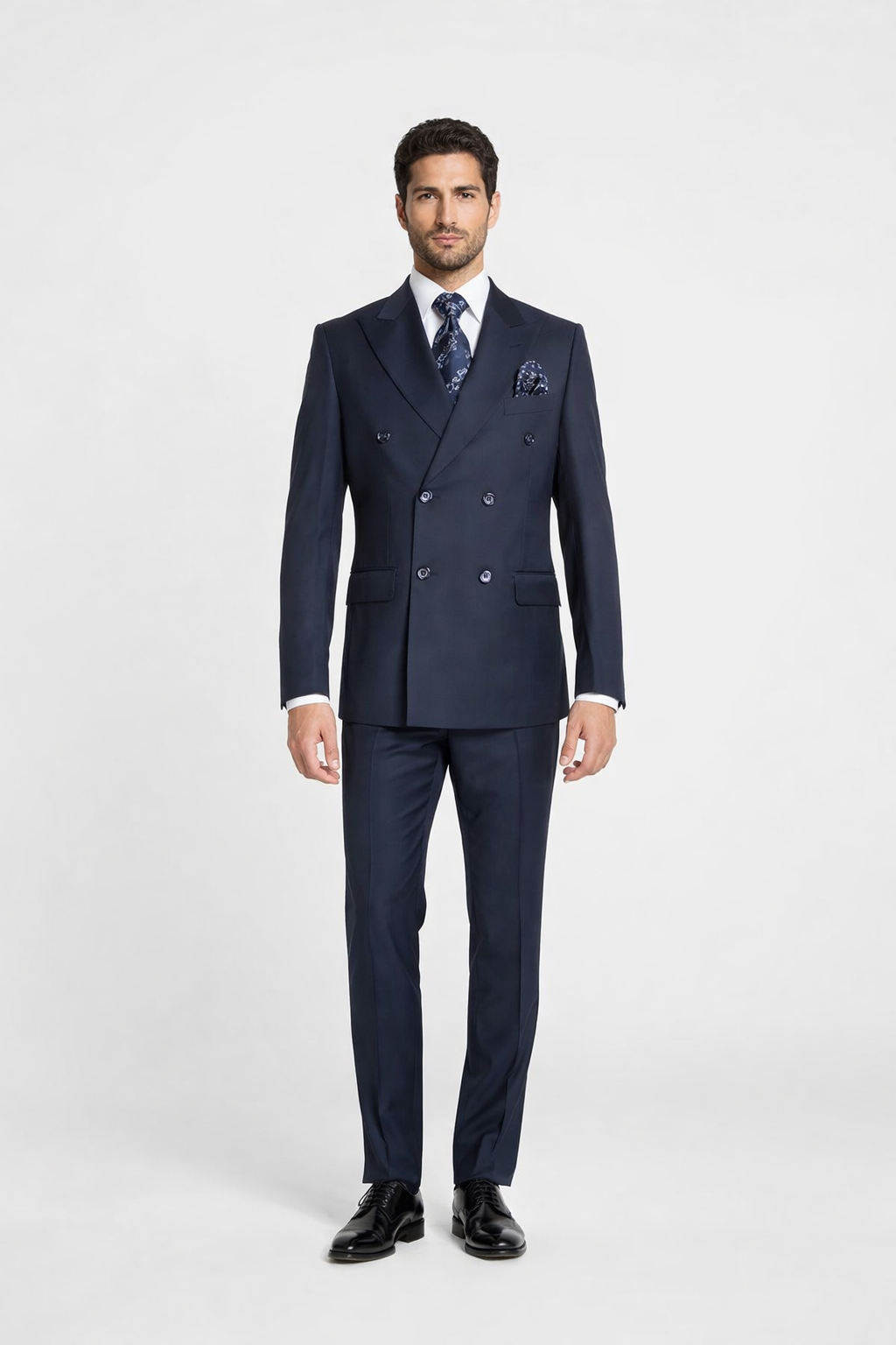 Rossiman Men's Blue Slim Fit Suit ?? Modern Tailored Formalwear
