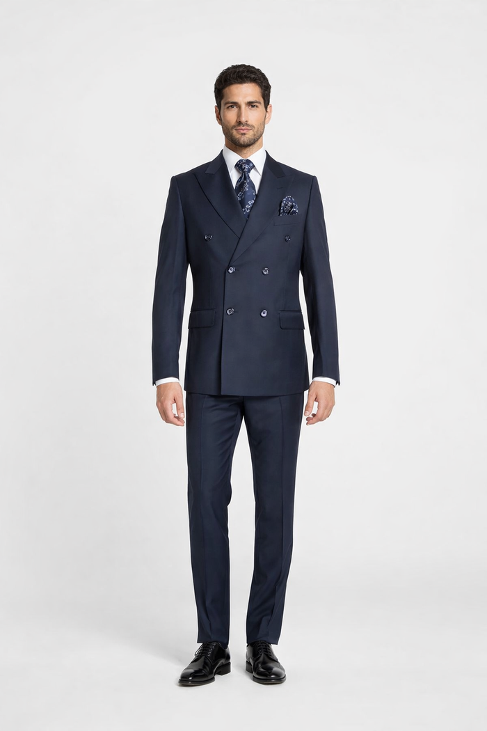 Rossiman Men's Blue Slim Fit Suit ?? Modern Tailored Formalwear