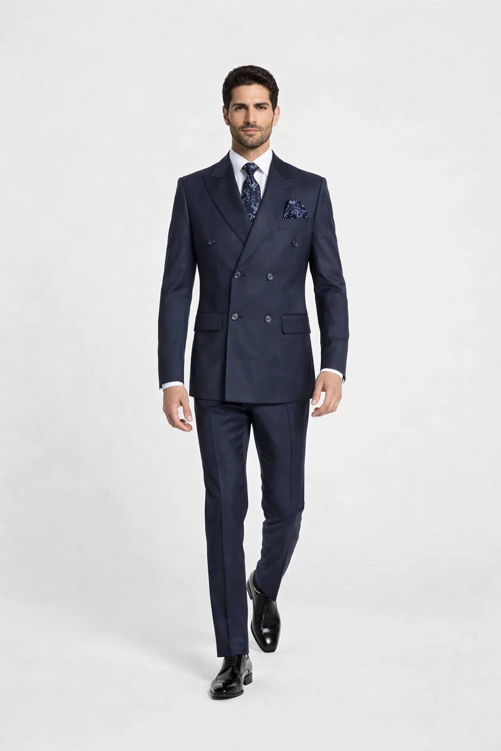 Rossiman Men's Blue Slim Fit Suit ?? Modern Tailored Formalwear