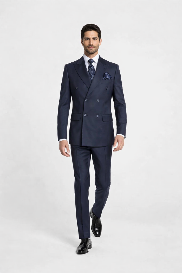Rossiman Men's Blue Slim Fit Suit ?? Modern Tailored Formalwear