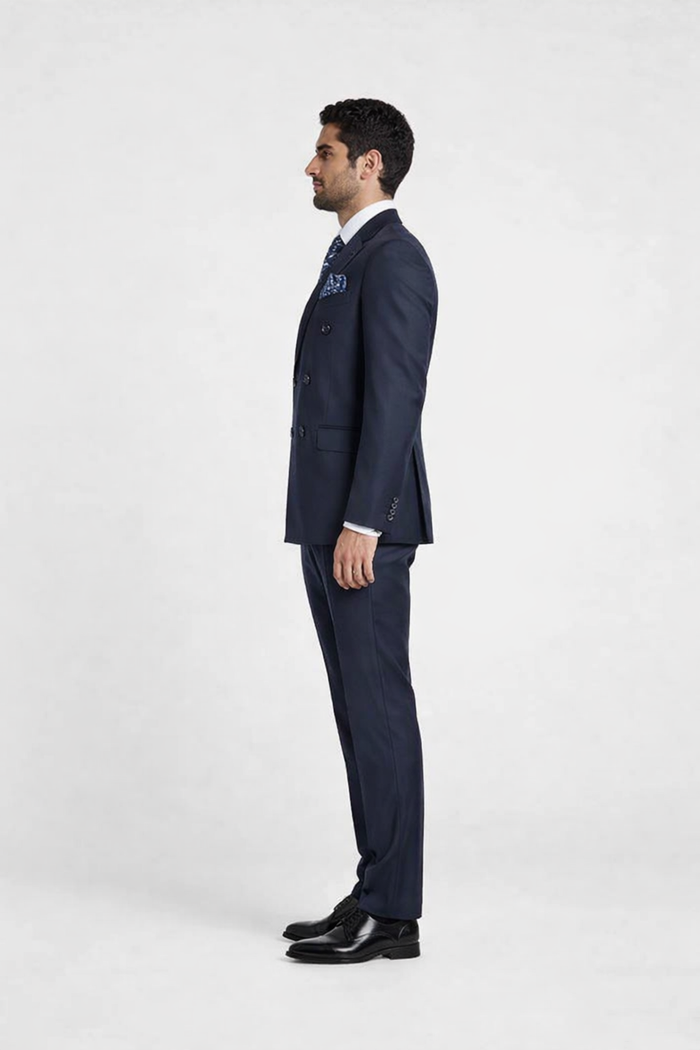 Rossiman Men's Blue Slim Fit Suit ?? Modern Tailored Formalwear