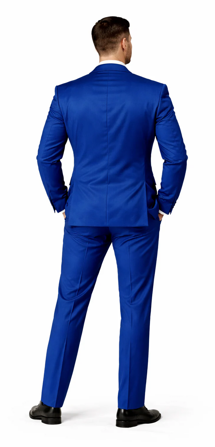 Rossiman Suit - Sateen Suit - Royal Blue Shiny Suit