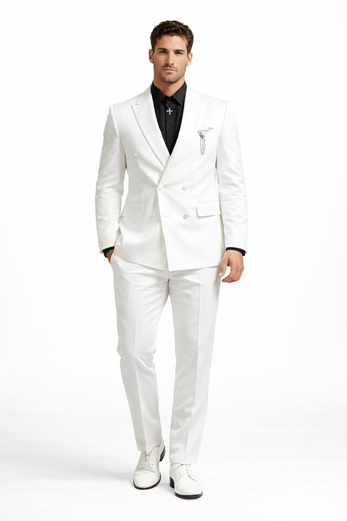 Rossiman Rossi Man Men's Tailored Dress Suit Premium Formalwear