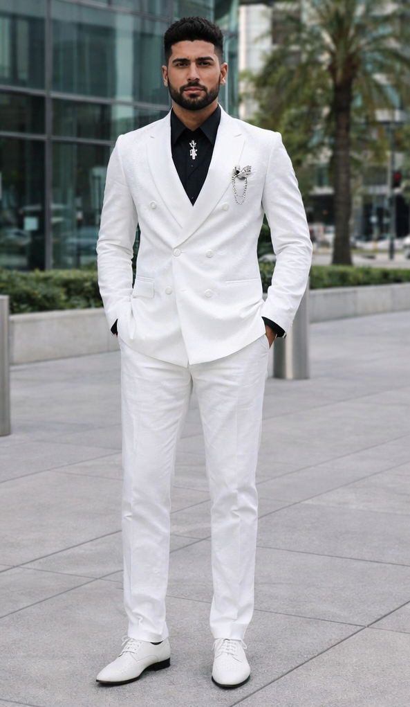 Rossiman Rossi Man Men's Tailored Dress Suit Premium Formalwear