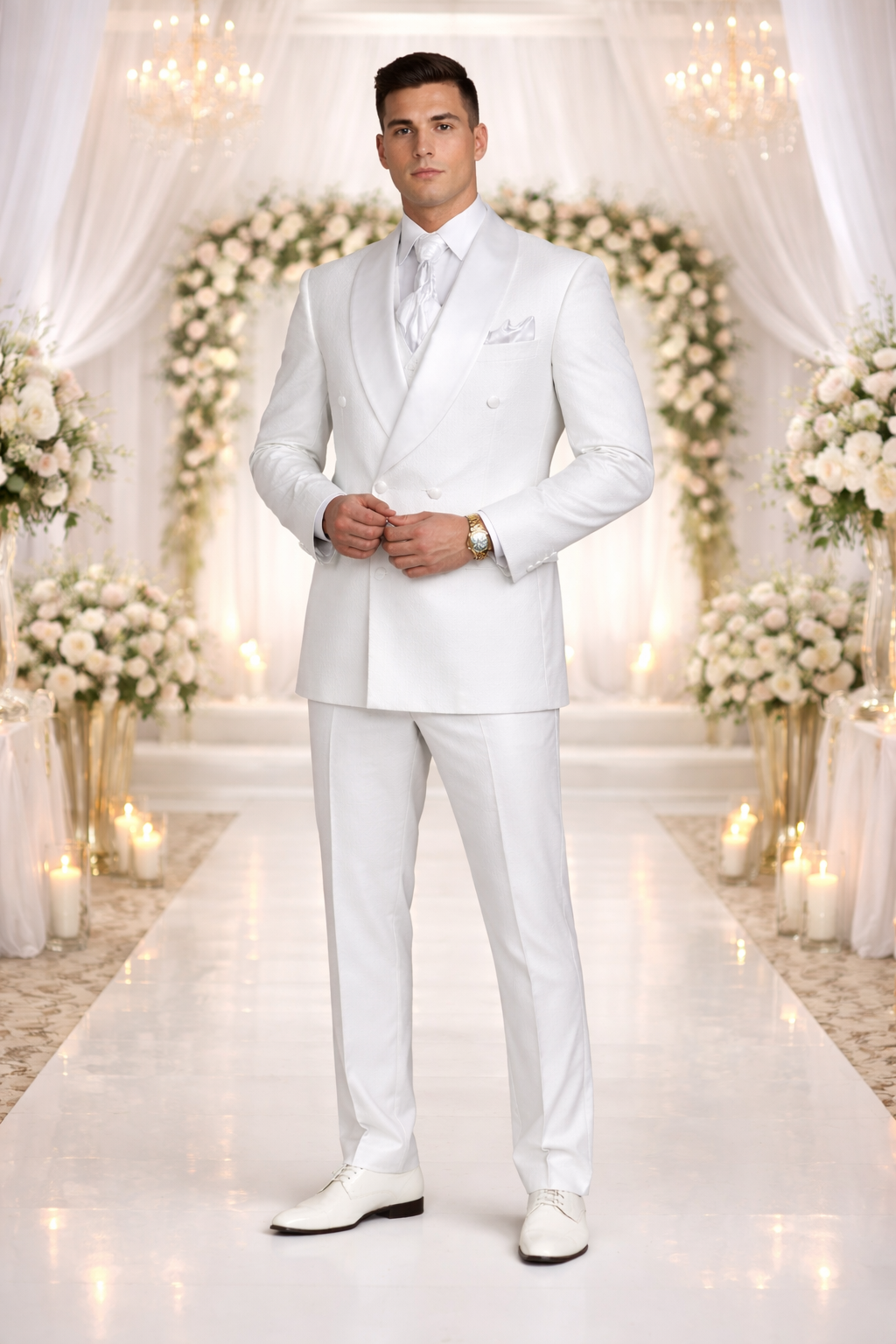 Rossiman Rossi Men's Dress Suit Classic Tailored Formalwear