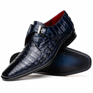 Marco_Di_Milano Rovigo: Navy Leather Dress Shoe