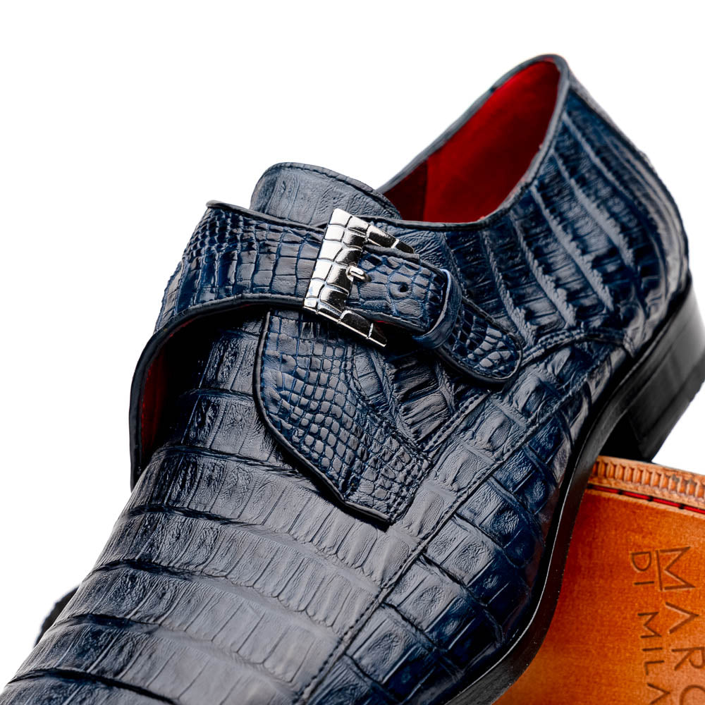Marco Di Milano Rovigo: Stained Navy Leather Dress Shoe