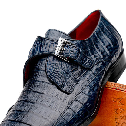 Marco Di Milano Rovigo: Stained Navy Leather Dress Shoe