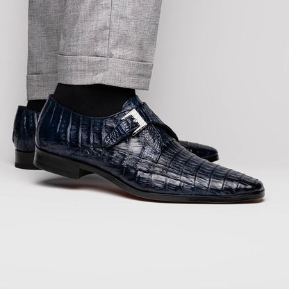 Marco Di Milano Rovigo: Stained Navy Leather Dress Shoe