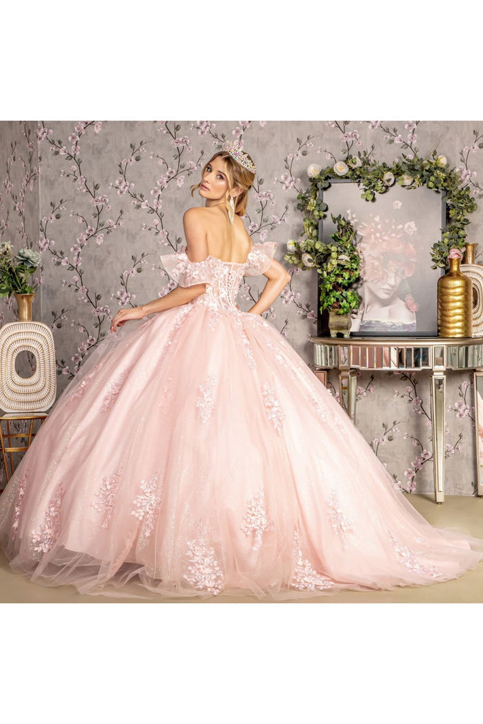 Ruffled Off Shoulder Corset Ball Gown by GLS Gloria GL3475
