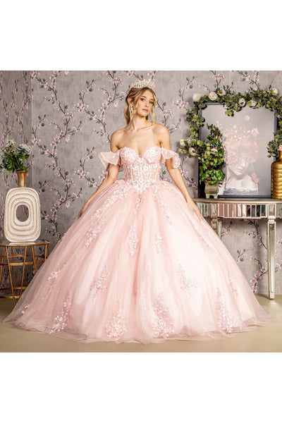 Ruffled Off Shoulder Corset Ball Gown by GLS Gloria GL3475 - Quinceanera Dresses