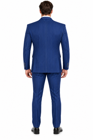 1920s Mens Suit - 1920s Mens Outfit - 1920s  costume  Bold Pinstripe  Suit  Navy