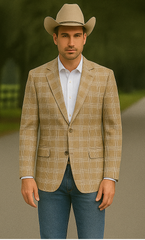 saco-vaquero-western-sport-coat-western-blazer-mens-slim-fit-business-casual-khaki-glen-plaid-sport-coat