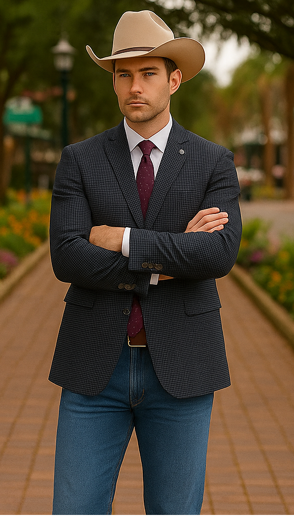 Saco vaquero - Western Sport Coat - Western Blazer- Mens Slim Fit Half Canvas Patch Pocket Summer Cotton Blazer In Charcoal Grey Mini Check