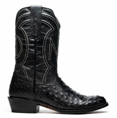 marco-di-milano-savannah-black-ostrich-quill-round-toe-cowboy-boots