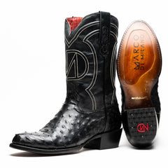 marco-di-milano-savannah-black-ostrich-quill-round-toe-cowboy-boots