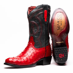 marco-di-milano-savannah-red-ostrich-quill-round-toe-cowboy-boots
