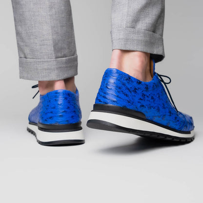 Marco_Di_Milano Scanno: Electric Blue Italian Leather Shoe