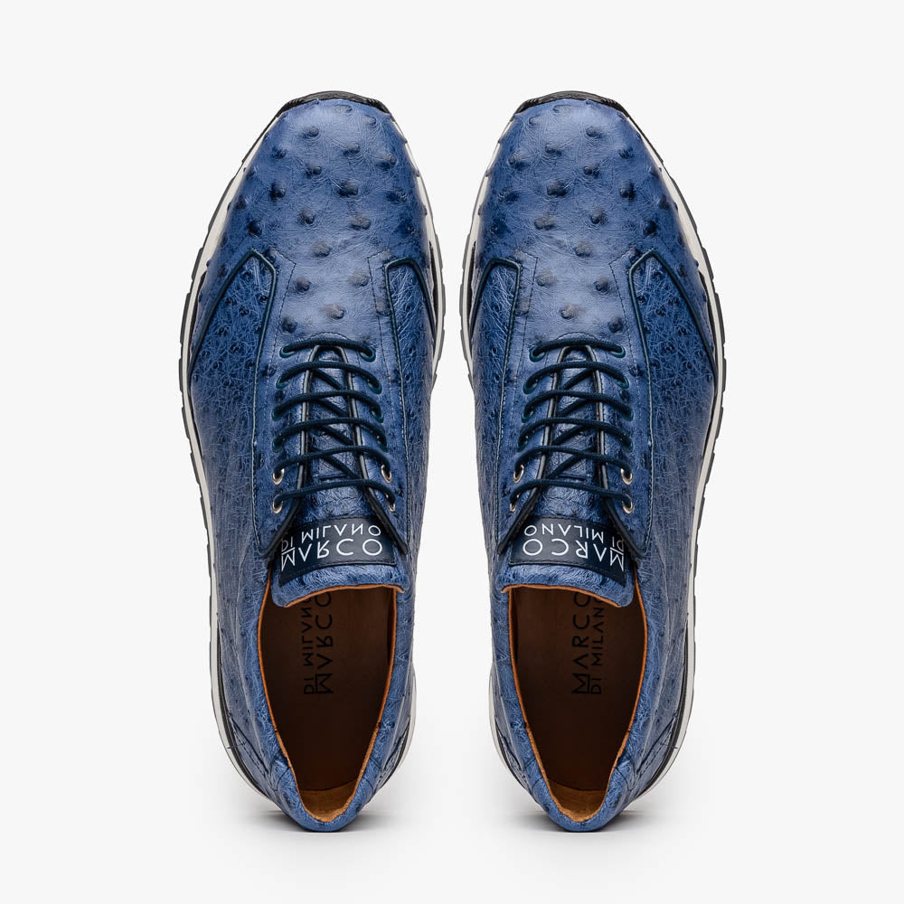 Marco Di Milano Scanno Antique Navy Leather Dress Shoe