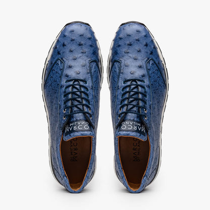 Marco Di Milano Scanno Antique Navy Leather Dress Shoe