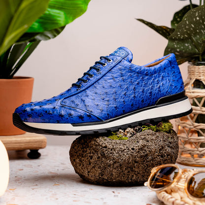 Marco_Di_Milano Scanno: Electric Blue Italian Leather Shoe