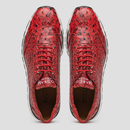 Marco Di Milano Scanno Antique Red Leather Loafer