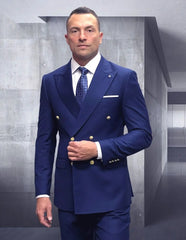 Statement Suit - Statement Italy Suit - Wool Suit - Statement Men's Outlet 100% Wool 2 Piece Suit - Wide Peak Lapel - Men's Tuxedo USA