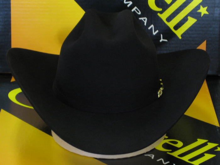 Serratelli 10X Cali Style Black 3 1/2" Brim Western Cowboy Hat All Sizes