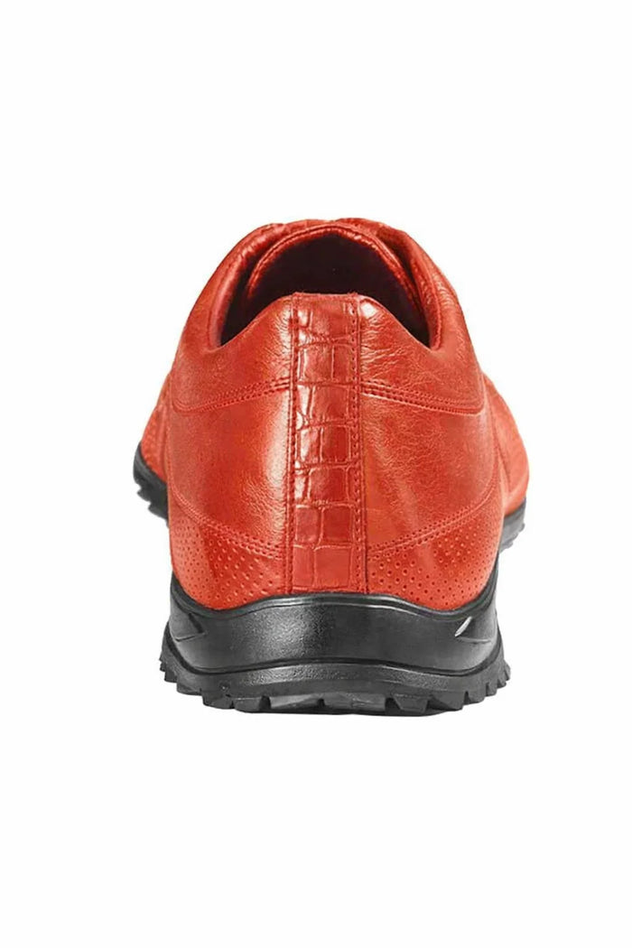 Los Altos Cognac Caiman Crocodile Tail Men's Casual Sneakers