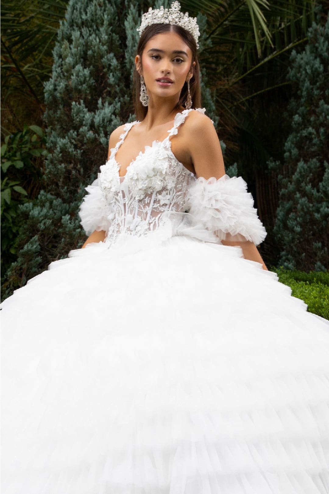 Sleeveless Ruffled Ball Gown by GLS Gloria GL3610 - Quinceanera Dresses