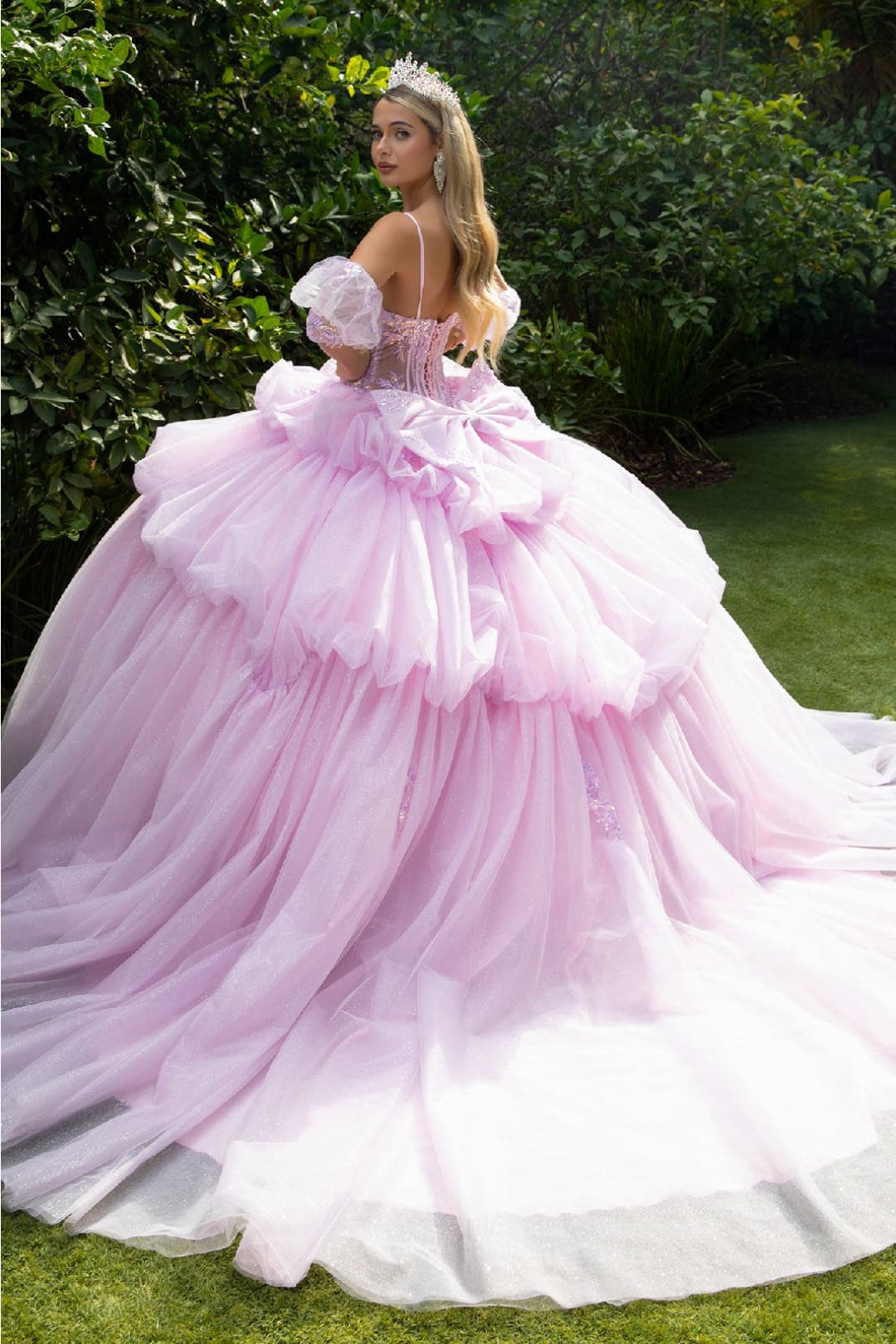 Sleeveless Tiered Ball Gown by GLS Gloria GL3546 - Quinceanera Dresses