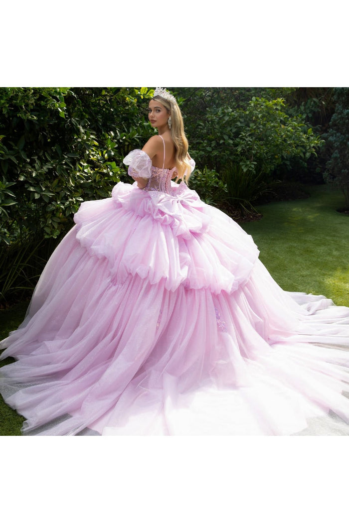 Sleeveless Tiered Ball Gown by GLS Gloria GL3546