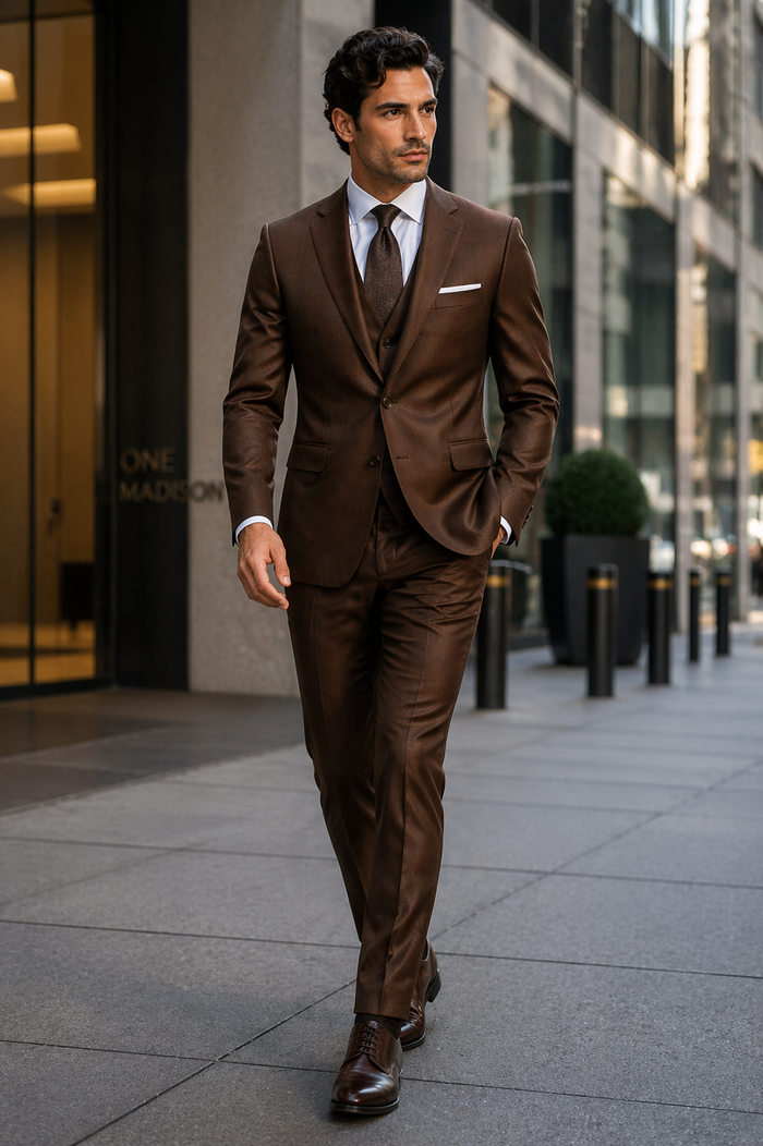 Smoking Traje - Esmoquin - Smoking Para Hombre - One Button  Trajes De Novio - Chocolate Tuxedo