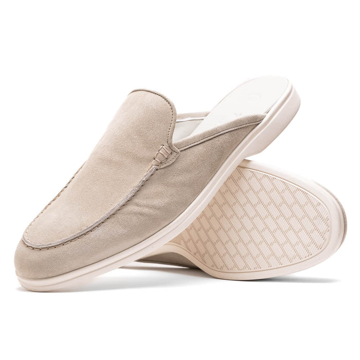 Zelli Soro Sueded Goatskin Slip-On Mule in Grey