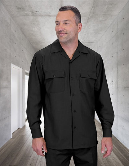 Mens 2-Piece 100% Wool Walking Suit with Pleated Wide-Leg Pants  Classic and Comfortable