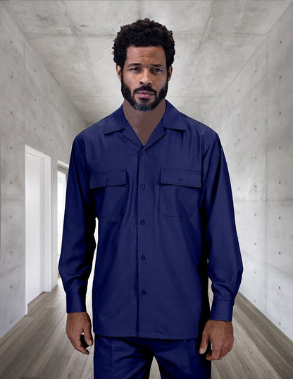 Mens 2-Piece 100% Wool Walking Suit with Pleated Wide-Leg Pants  Classic and Comfortable