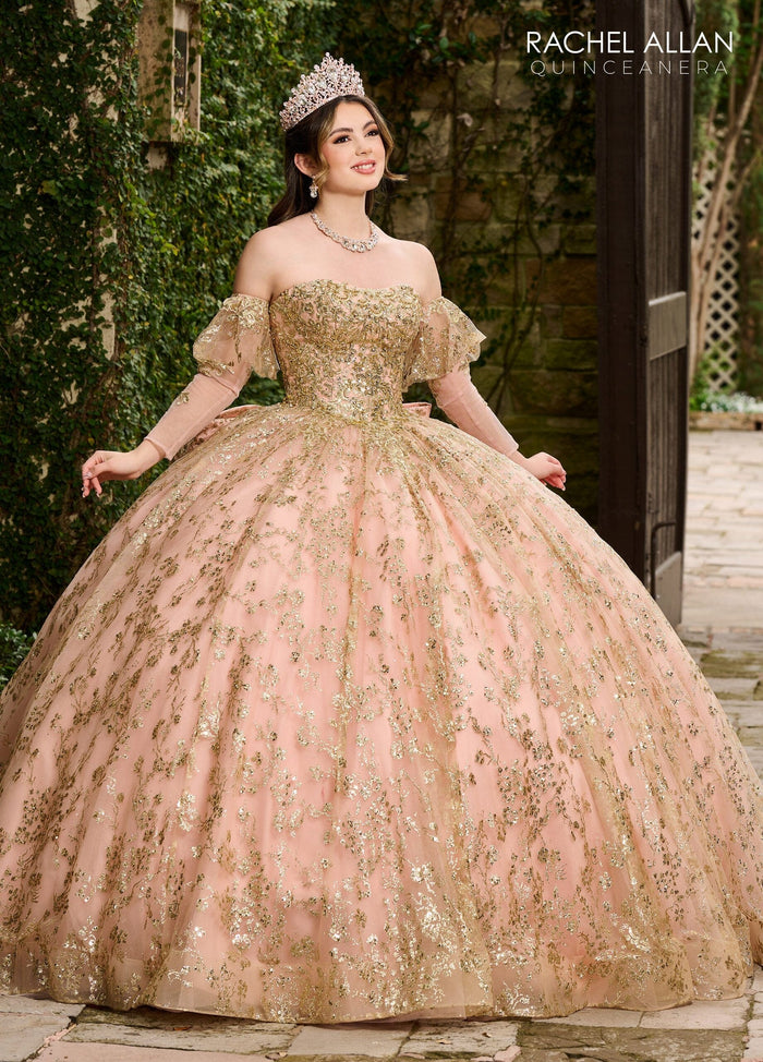 Rachel Allan RQ2176 Strapless Long Sleeve Quinceanera Dress