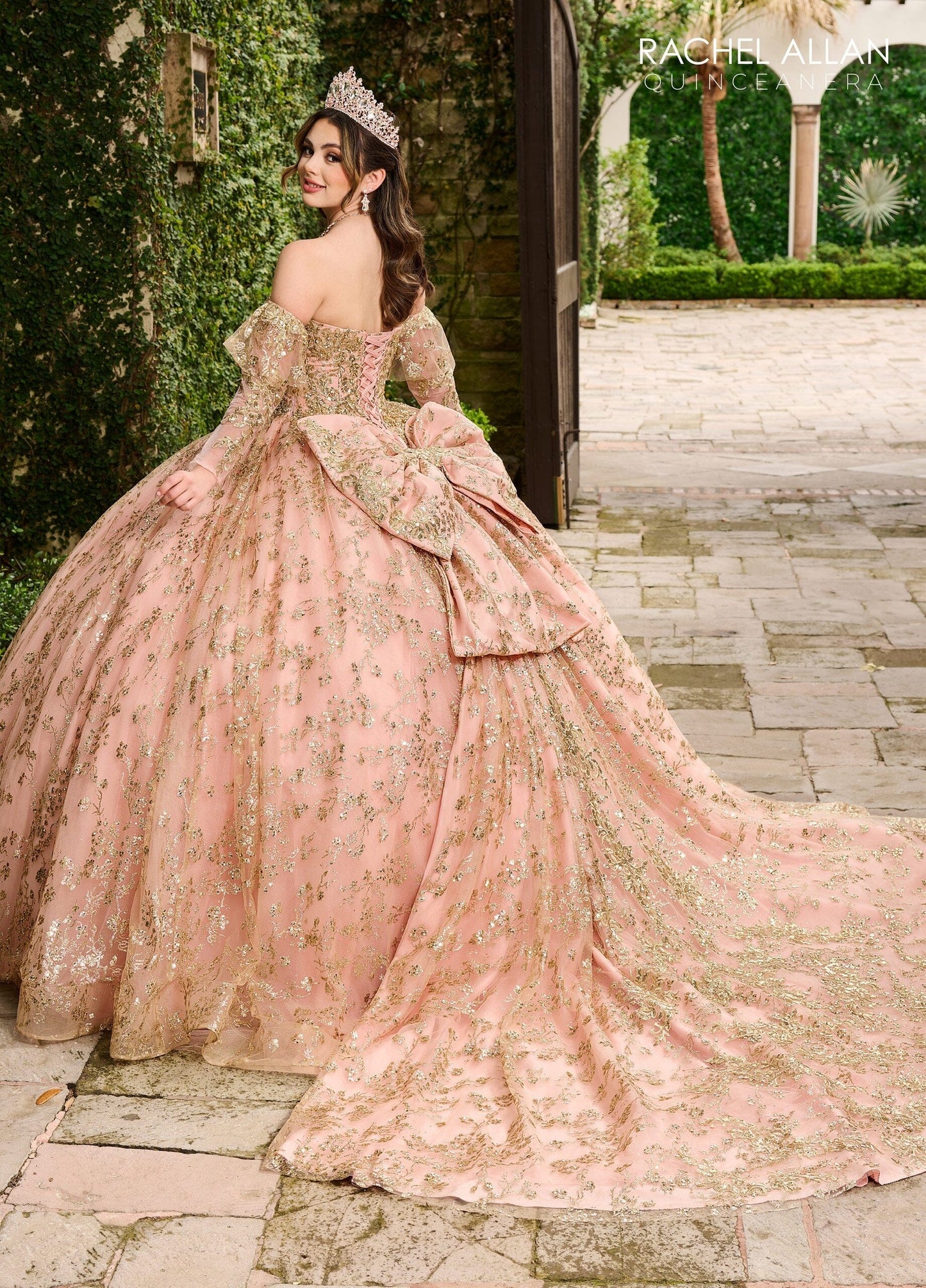 Rachel Allan RQ2176 Strapless Long Sleeve Quinceanera Dress