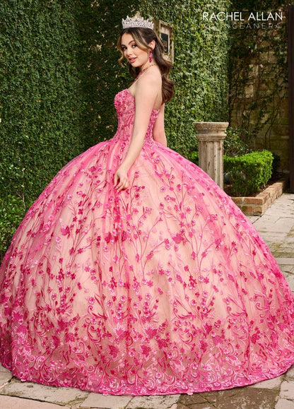 Rachel Allan RQ1123 Strapless Puff Sleeve Quinceanera Dress