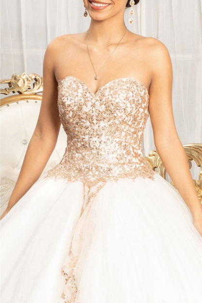 Strapless Sweetheart Ball Gown by Elizabeth K GL1973 - Quinceanera Dresses