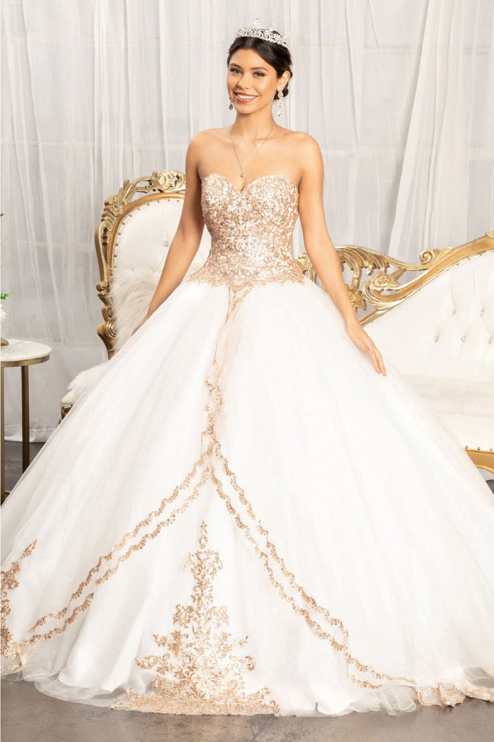 Strapless Sweetheart Ball Gown by Elizabeth KGL1973