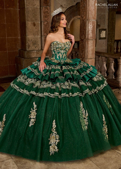 Rachel Allan RQ5003 Strapless Tiered Quinceanera Dress