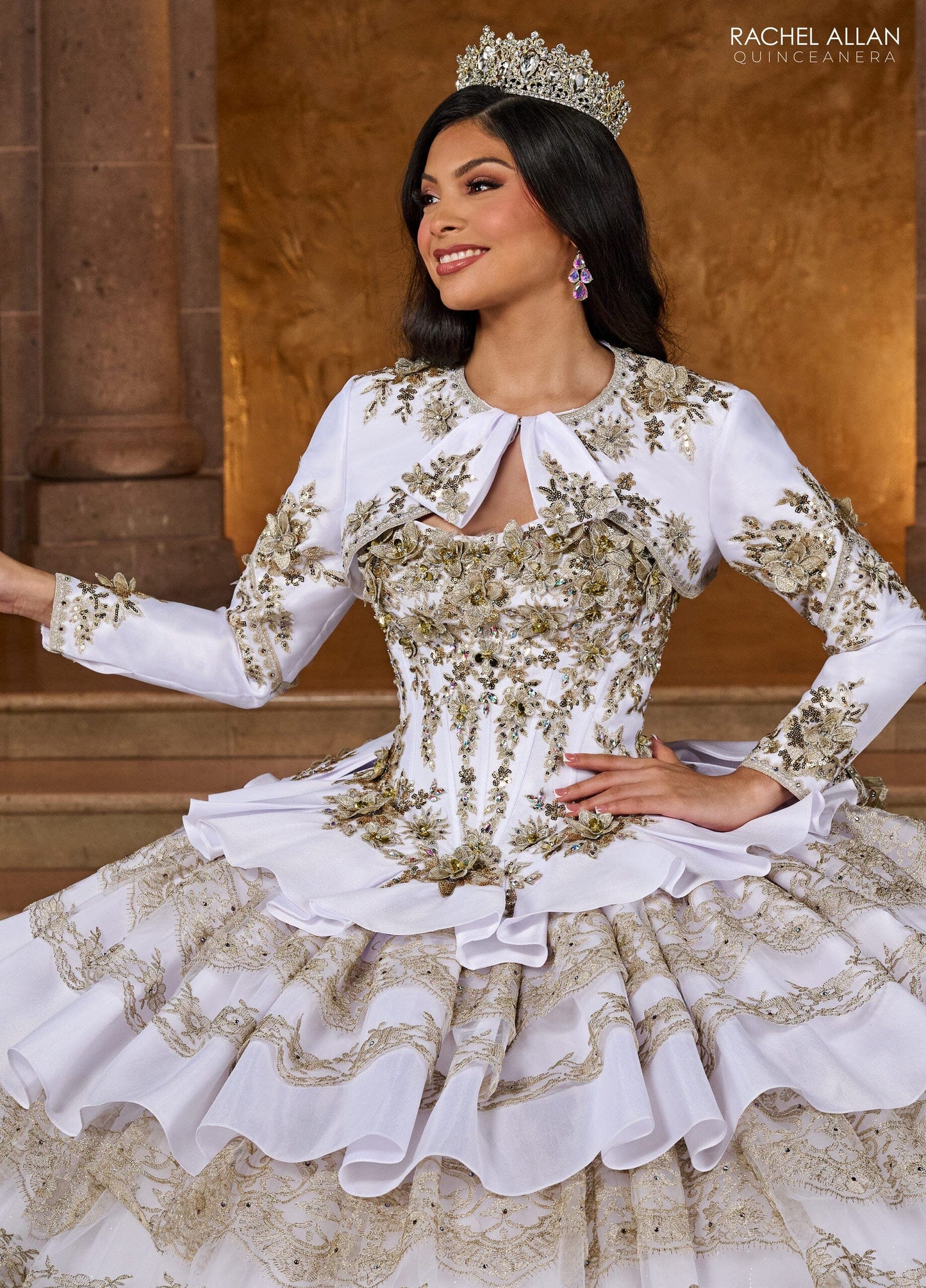 Rachel Allan RQ5003 Strapless Tiered Quinceanera Dress