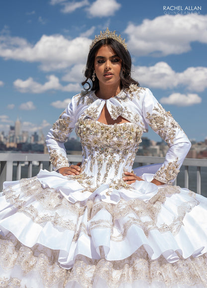 Rachel Allan RQ5003 Strapless Tiered Quinceanera Dress