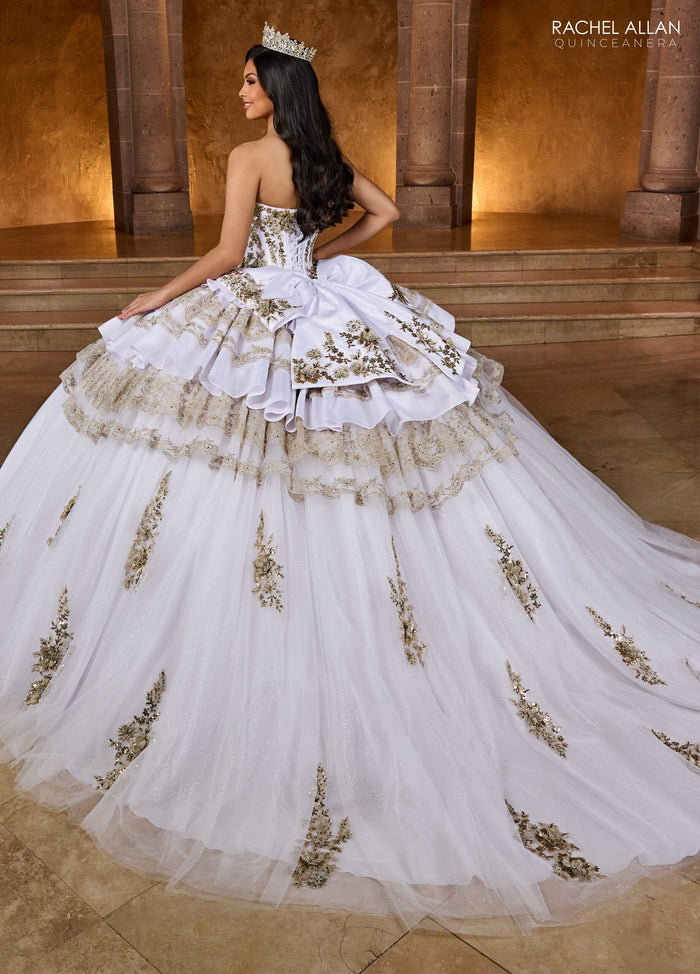 Rachel Allan RQ5003 Strapless Tiered Quinceanera Dress