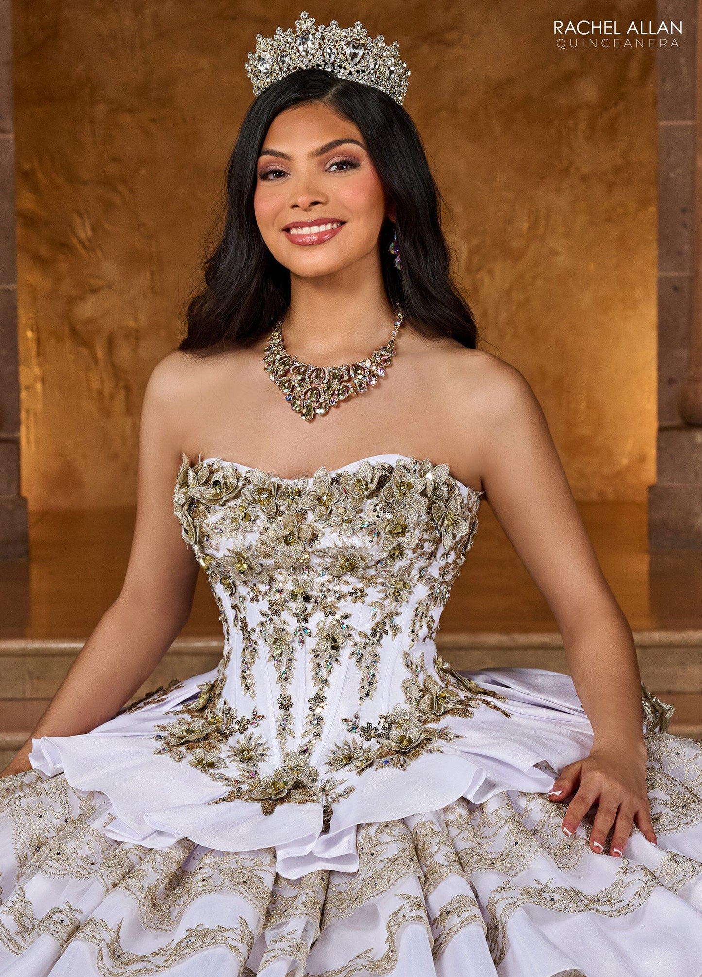 Rachel Allan RQ5003 Strapless Tiered Quinceanera Dress