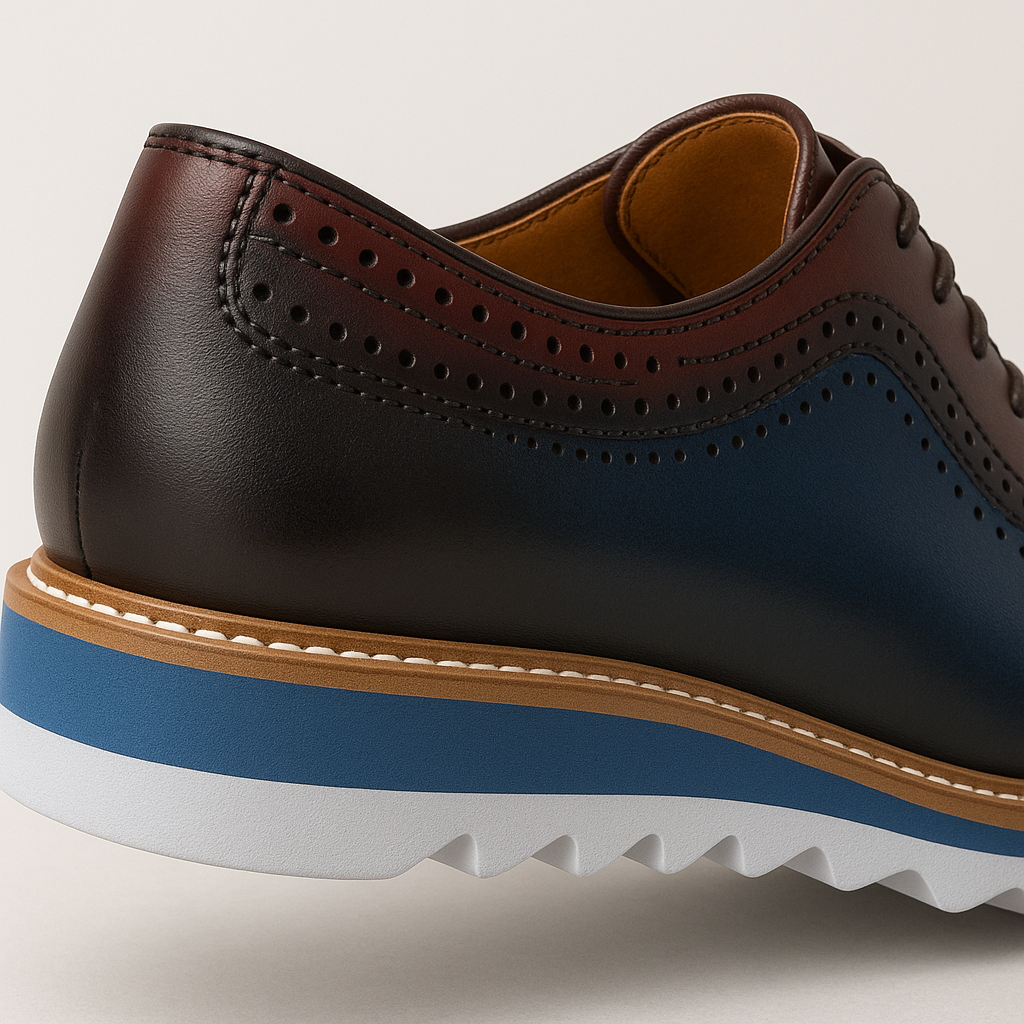 Stylish Two-Tone Brogue Oxford