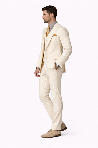 Mens Leonardo Dicaprio Great Gatsby Suit in Ivory